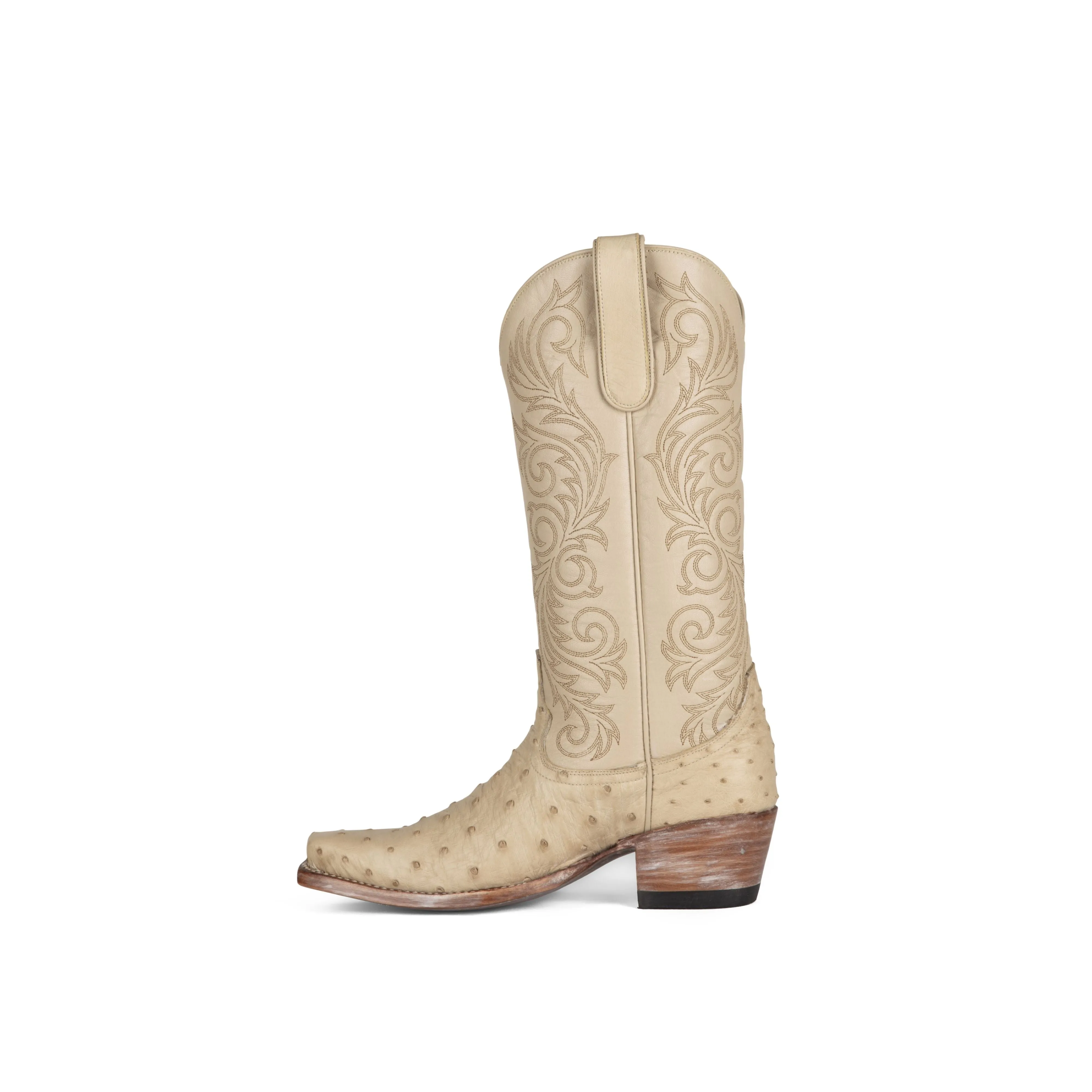 Azulado - Nora Full Quill Ostrich - Bone