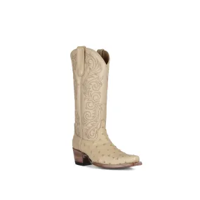Azulado - Nora Full Quill Ostrich - Bone