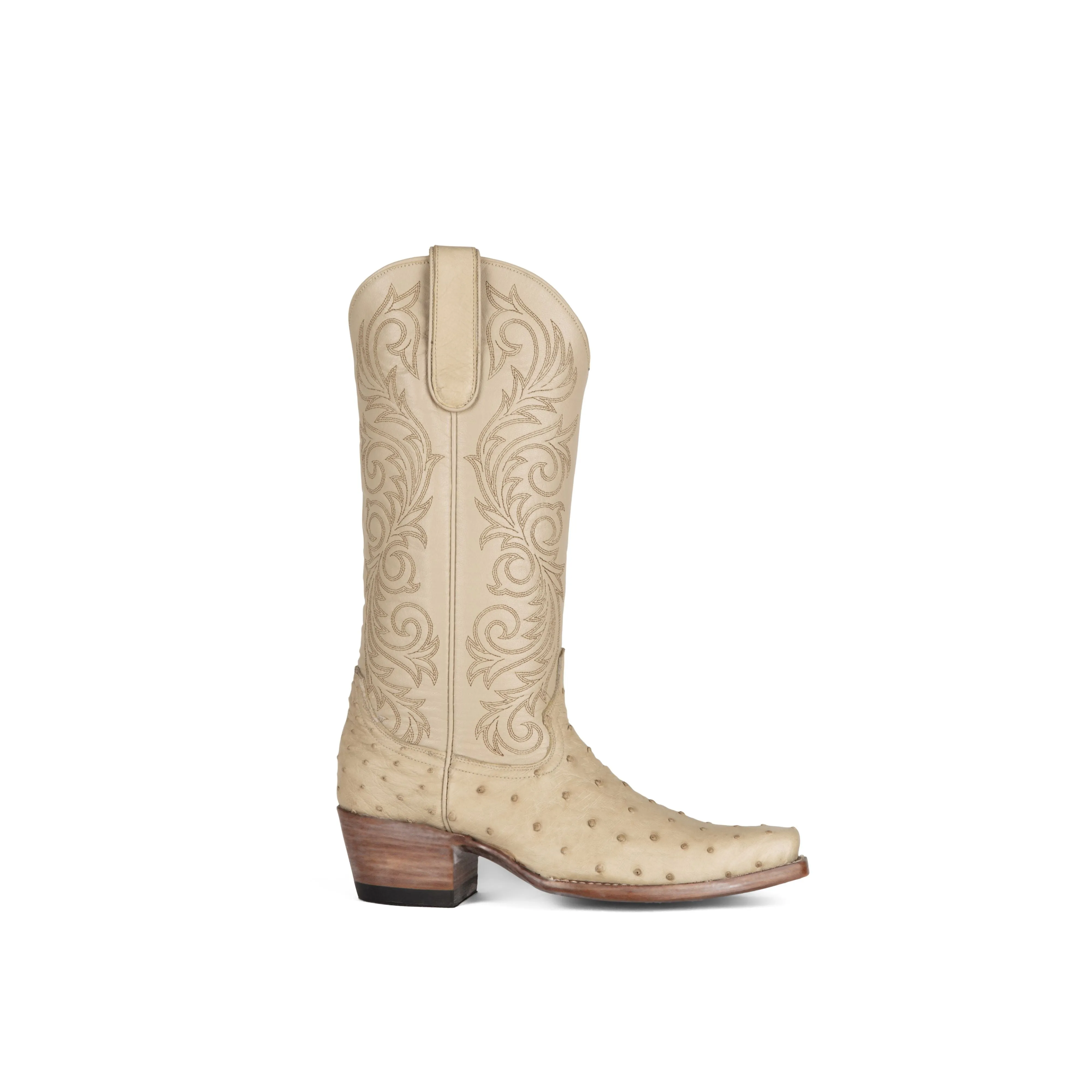 Azulado - Nora Full Quill Ostrich - Bone