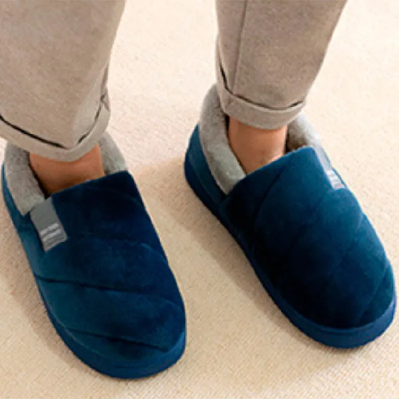 Cuzcare Men Women Slippers Plush Soft Fur Lined Slides