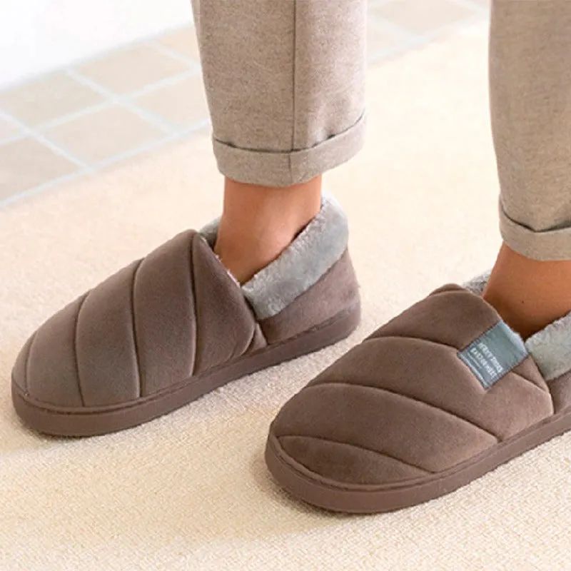 Cuzcare Men Women Slippers Plush Soft Fur Lined Slides