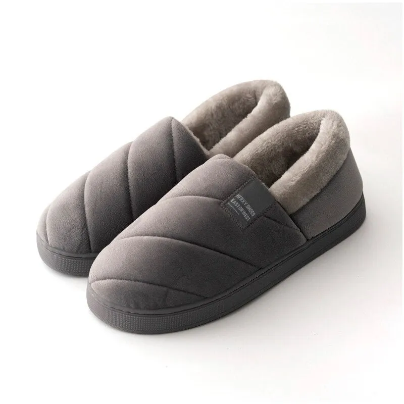 Cuzcare Men Women Slippers Plush Soft Fur Lined Slides