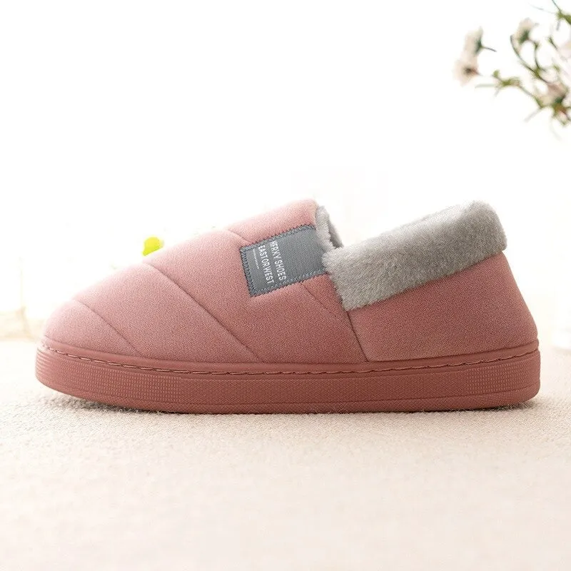 Cuzcare Men Women Slippers Plush Soft Fur Lined Slides