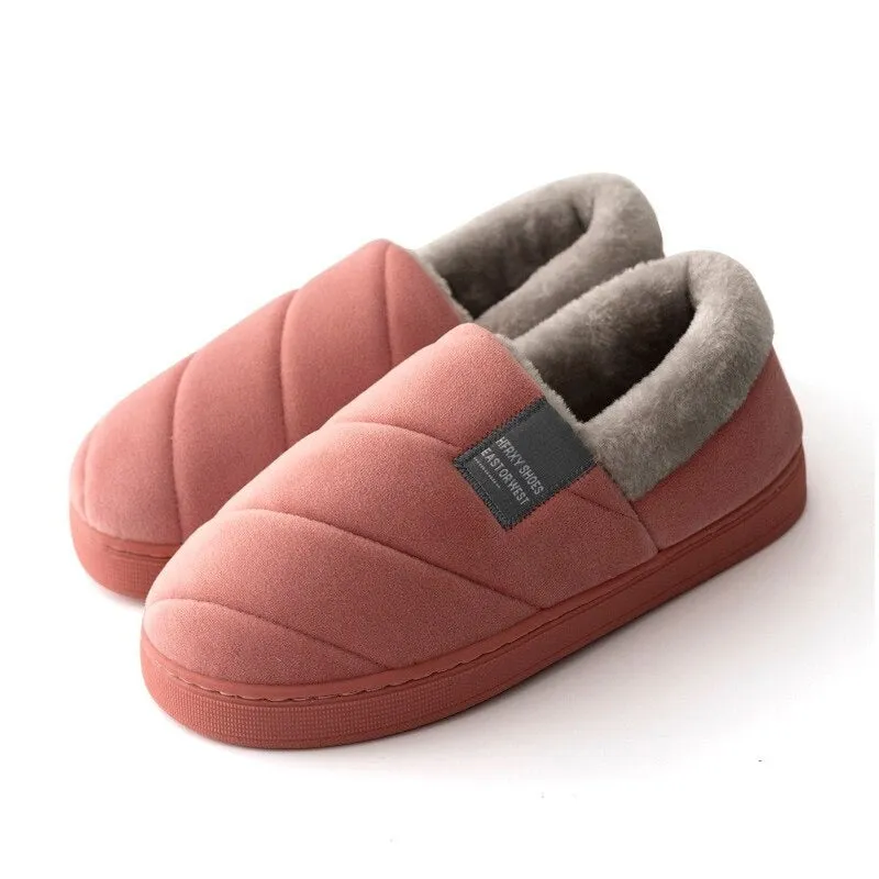 Cuzcare Men Women Slippers Plush Soft Fur Lined Slides