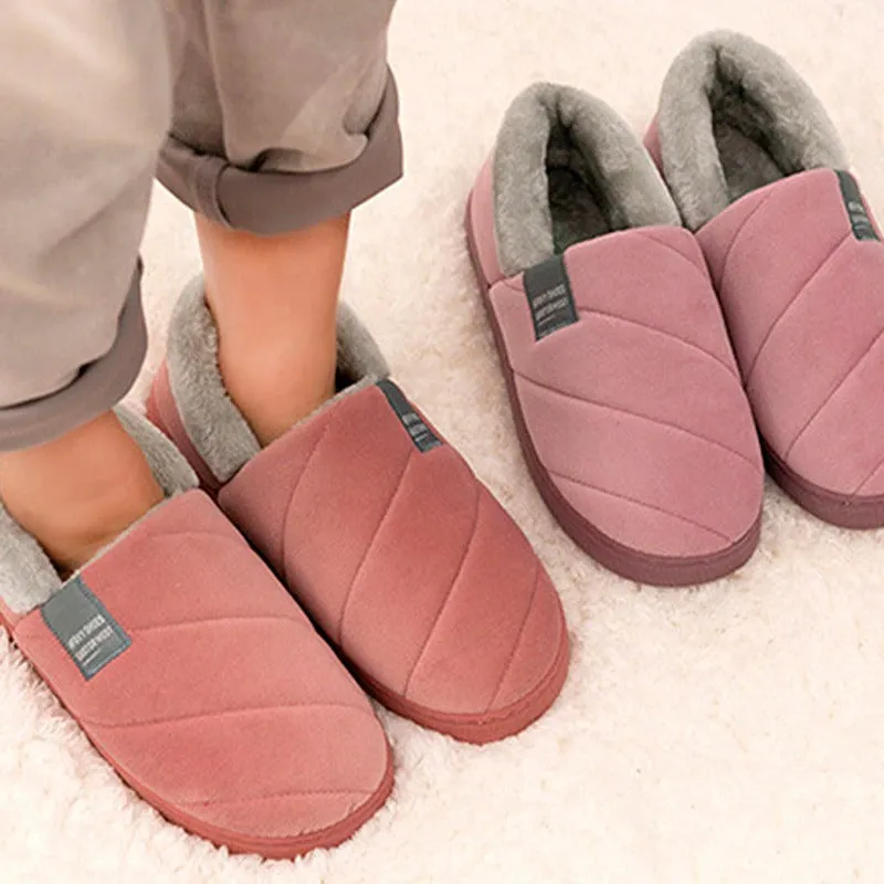 Cuzcare Men Women Slippers Plush Soft Fur Lined Slides