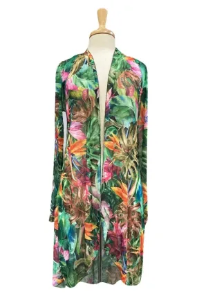 TROPICANA Sheer Mid Length Print Duster