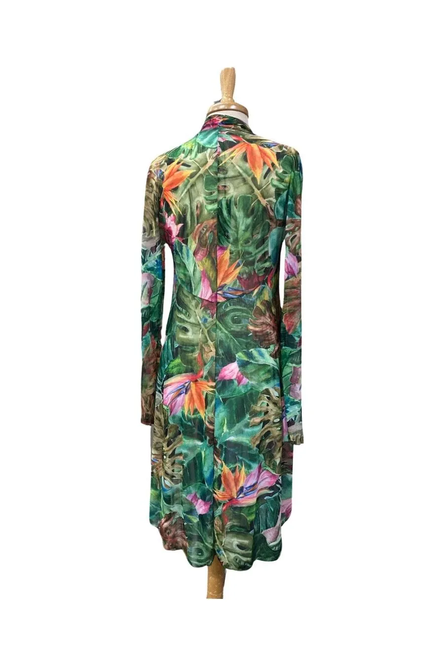 TROPICANA Sheer Mid Length Print Duster